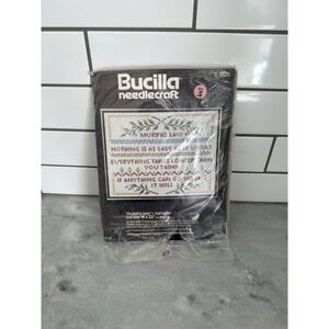 Bucilla Needlecraft Counted Cross Stitch Kit Murph's Law #3520 Vintage Open Box